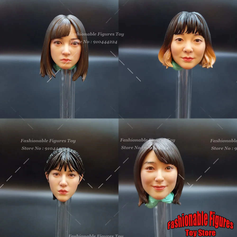 KUMIK-HEAD24 1/6 Women Soldier Head Sculpt Beautiful Korean Female Celebrity Pop Star Head Carving Fit 12Inch Action Figure Body