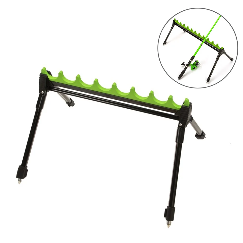 

Adjustable 2-section Fishing Rod Holder Zinc Alloy 4-Leg Telescopic Fishing Pole Holder Fishing Rod Storage Rack