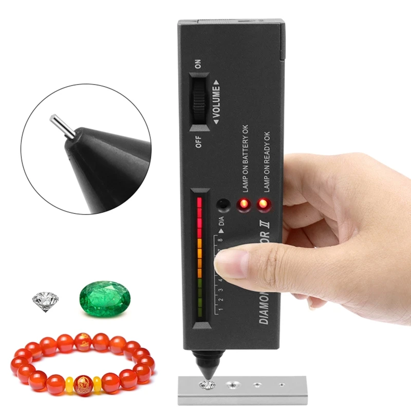 Diamond Selector Jewelry Gold Gem Tester Tool LED Electronic Gemstone Pen Testers Professional Tools Jade Ruby Stone