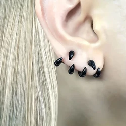 Gothic Black Claw Stud Earrings For  Women Cool Fashion Egirl Aesthetic Geometric Earrings Punk Charm Jewelry Accessory