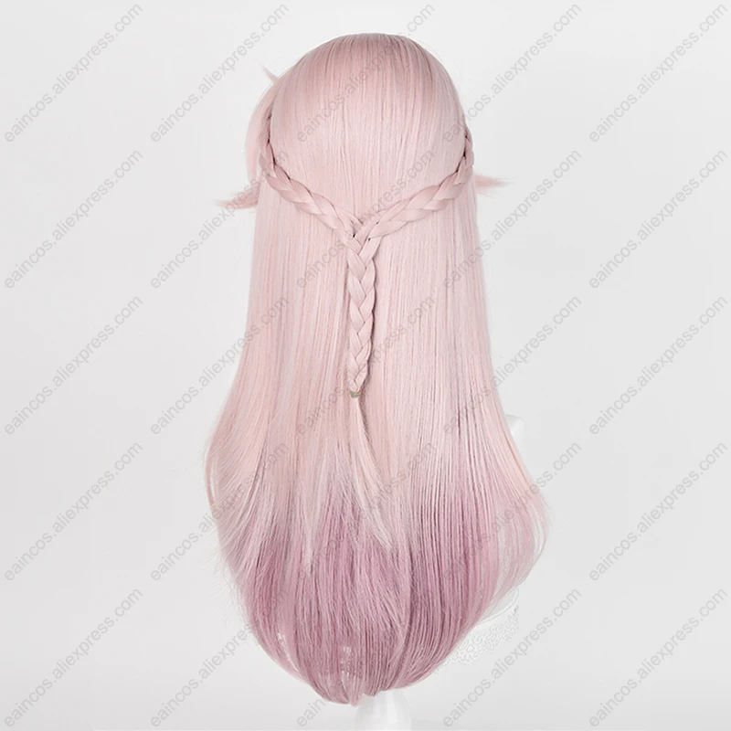 HSR Jiaoqiu Cosplay Wig, Perucas De Gradiente Rosa Longo, Cabelo Sintético Resistente Ao Calor, 68cm