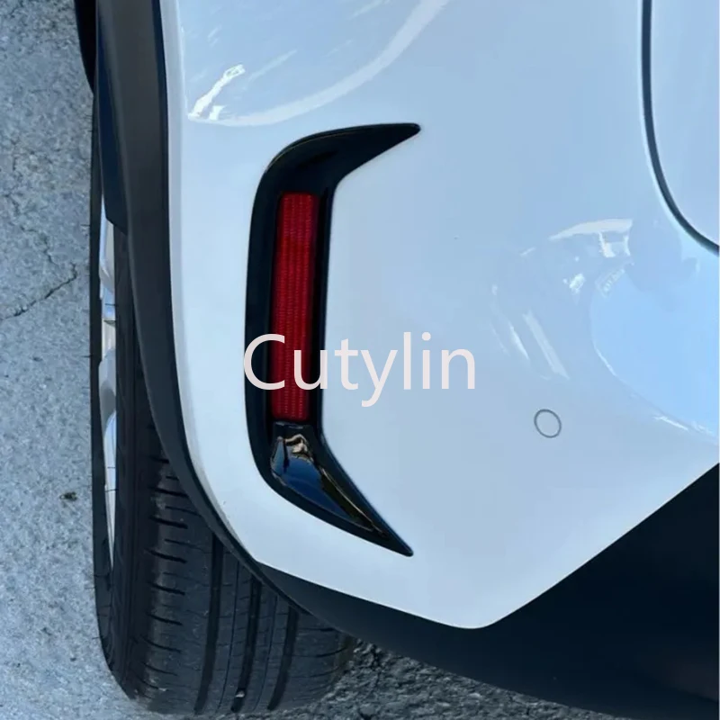 Für Toyota Yaris Kreuz 2020-2023 Schwarz Hinten Nebel licht Lampe Abdeckung Trim Nebelscheinwerfer Rahmen Aufkleber Auto Styling Außen zubehör