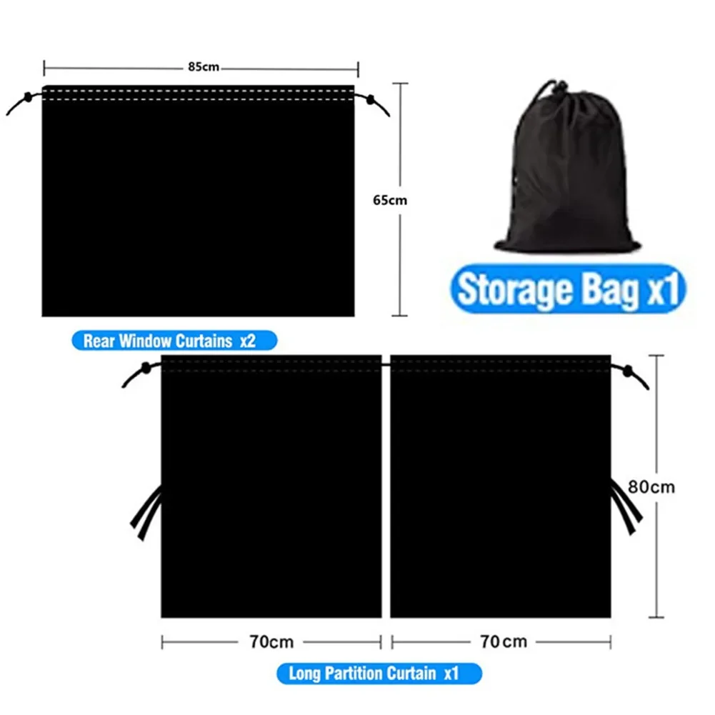

3PCS Car Partition Shade Privacy Partition Curtain Insulation Rear Private RV 2025 Hot Sale Brand. New And High Quality
