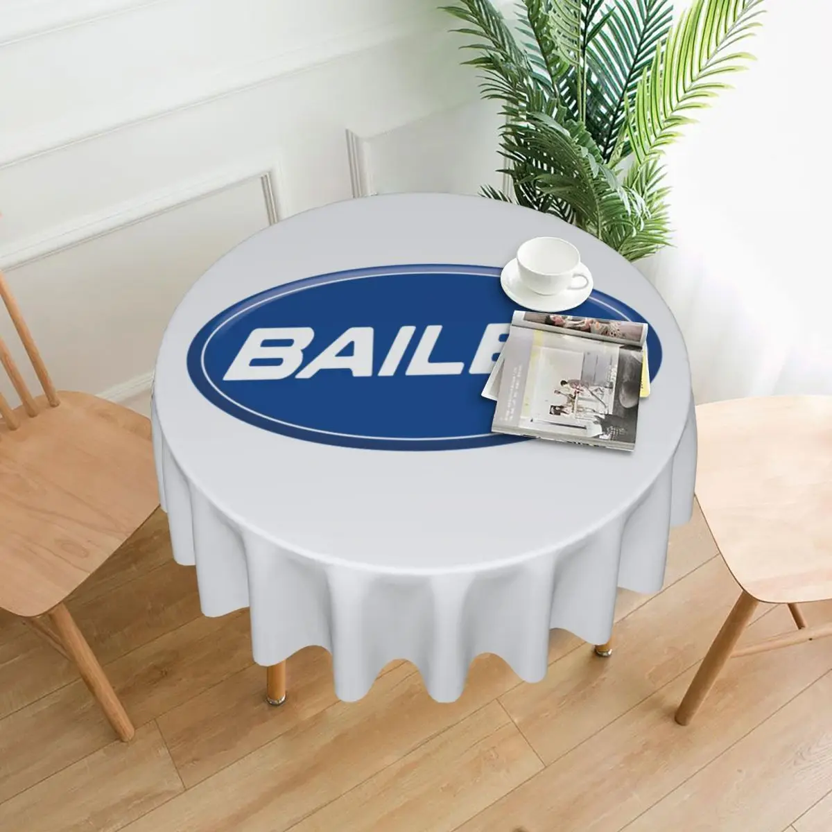 Bailey Caravan Waterproof Round Tablecloth Oilproof Table Cloth for Kitchen Events Dining Table Cover 60 inch