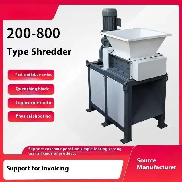 Small Shredder, Metal, Plastic, Scrap Iron, Kitchen, Single And Double Axis Metal Tire Breakage 200-800 Type Shredder