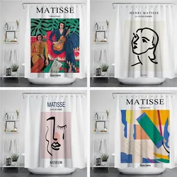 Famous Painting Pattern Modern Art Shower Curtain Abstract Matisse Art Printing Shower Curtain Bathroom