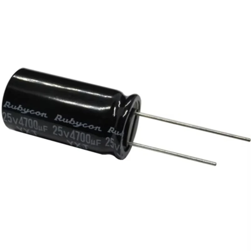 (2개) 루비콘 25v4700uF 알루미늄 전해 콘덴서 YXJ 고주파 장수명 16*31.5mm 4700uf25v 스루홀 고정형 콘덴서