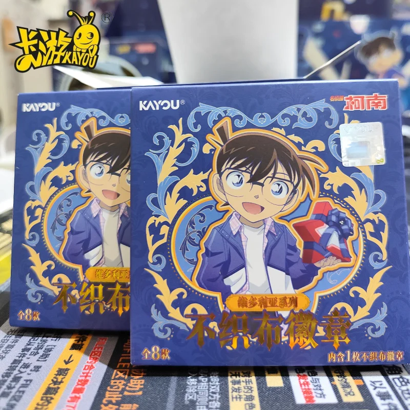 

Genuine KAYOU Detective Conan Victoria Series Non Woven Fabric Badge Conan Ran Kidthephantomthief Animation Peripheral Toy Gifts