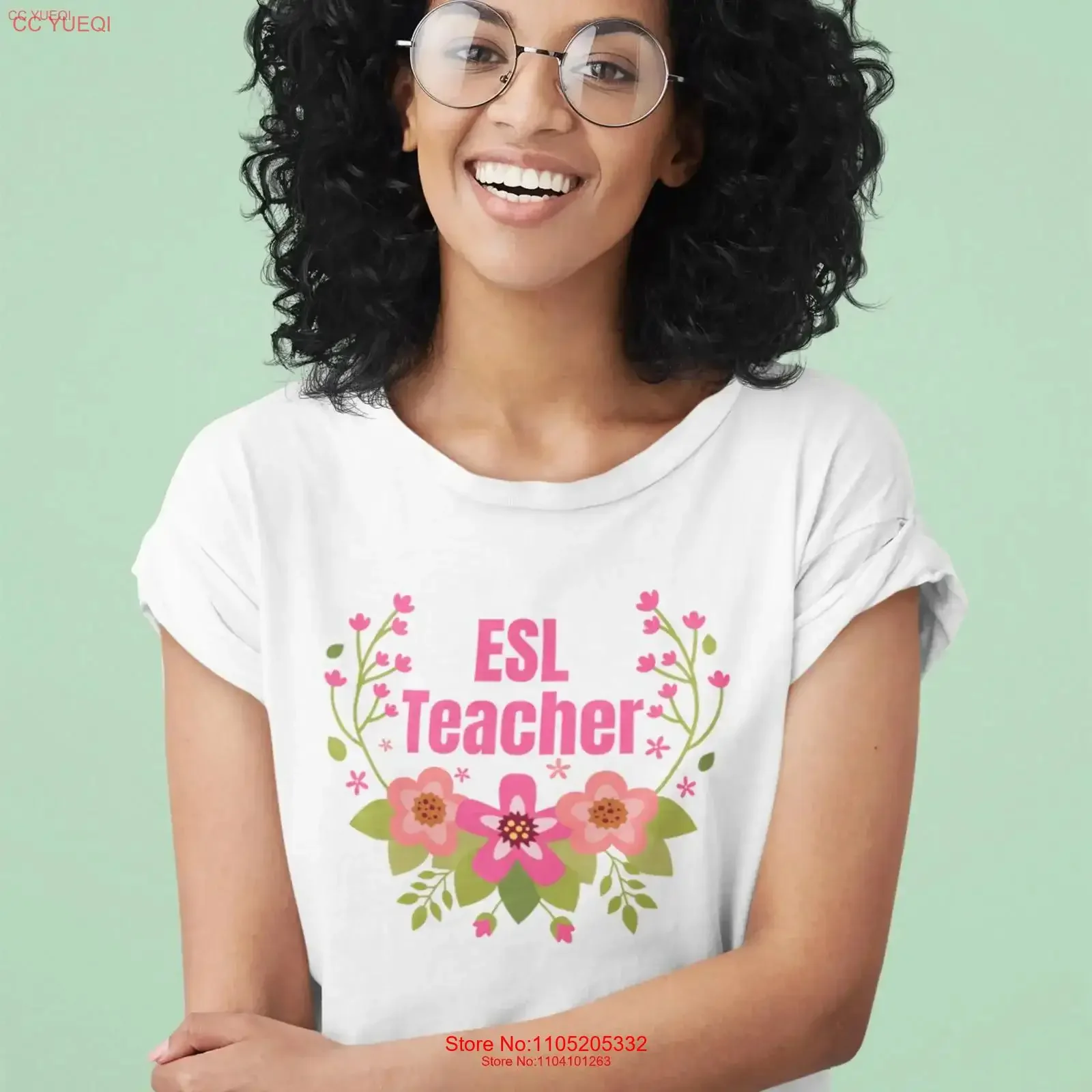 ESL teacher flower shirt English Second Language T Elementary for School vintage Washed Casual Comfortable graphic streetwear