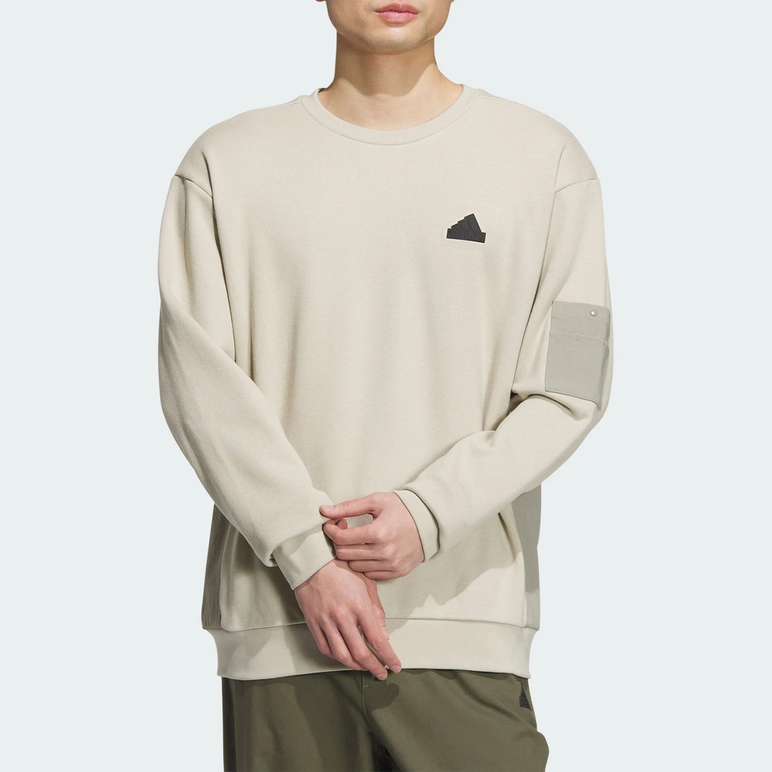 

Официальная аутентичная новая мужская повседневная толстовка с круглым вырезом Adidas JE8597