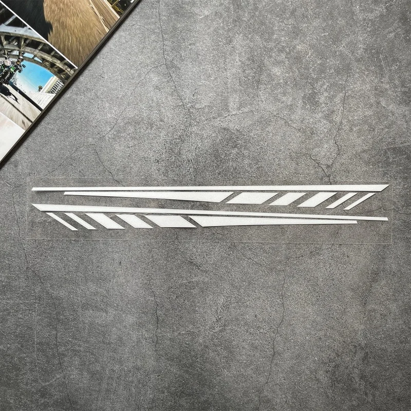 

Car Modified Side Skirt Stripes Vinyl Sticker Reflective Body Decor Decal, Hood Line Sticker Universal Auto Exterior Accessories