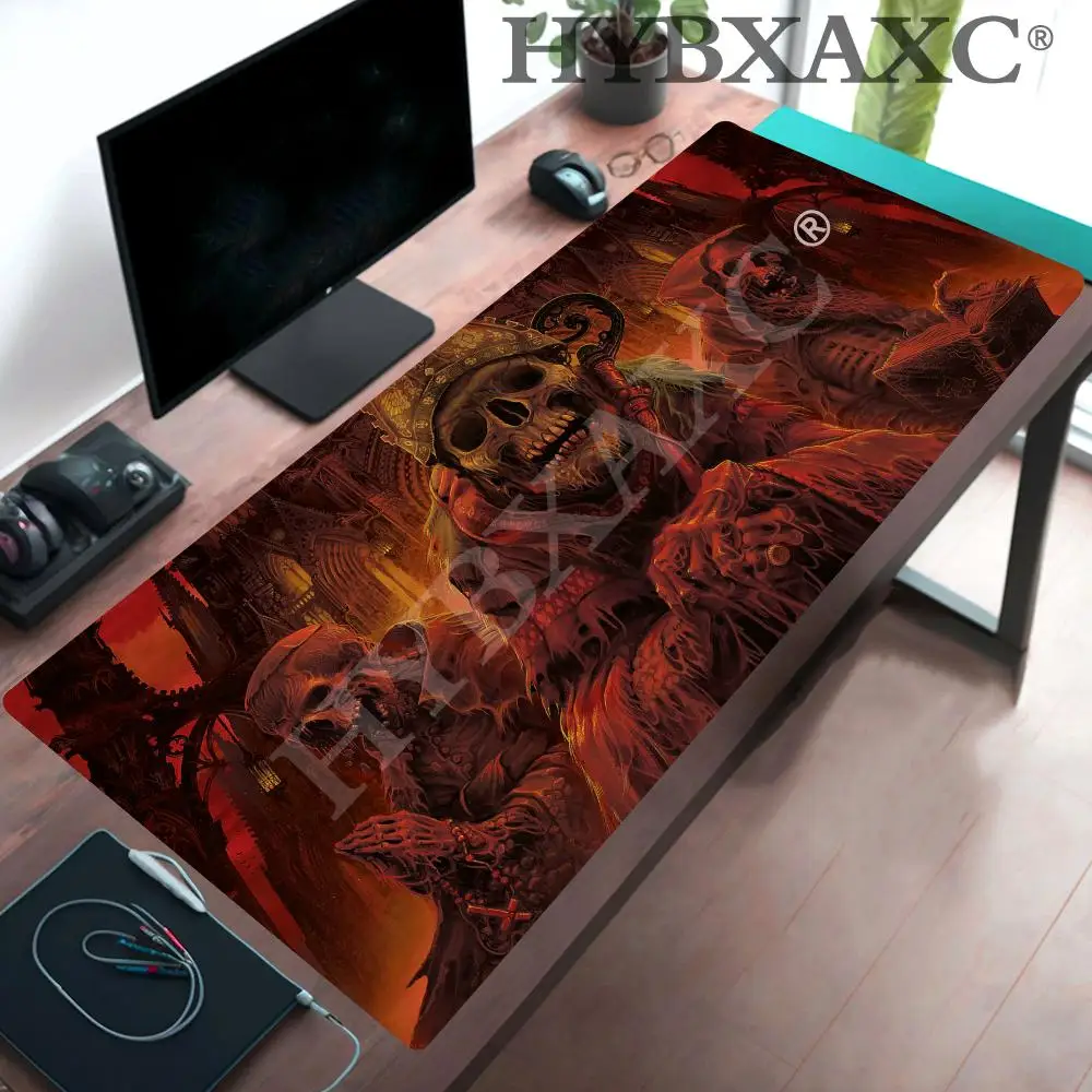 

HYBXAXC Large Gaming Mouse Pad Dark Fire Skeleton Fantasy Durable Rubber Mouse Anti-Slip Stable Smooth Table Mat for Computer