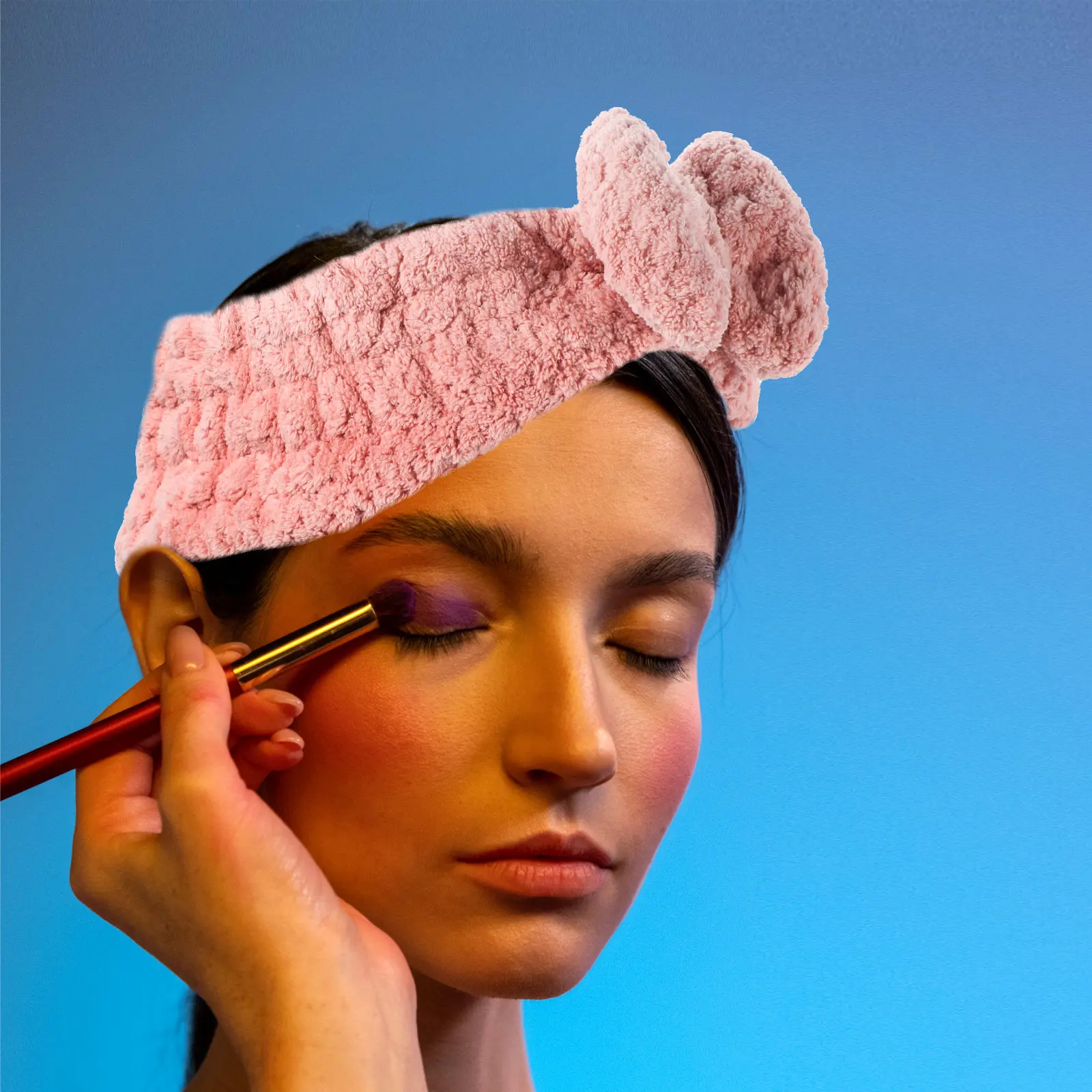 

3Pcs Washing Face Hairband Cute Bowknot Soft Elastic Headband Makeup Bath Spa Hair Accessories for Women
