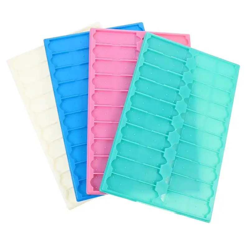 4pcs 20 Capacity Plastic Microscope Slide Tray Slide Storage Tray (Random Color)