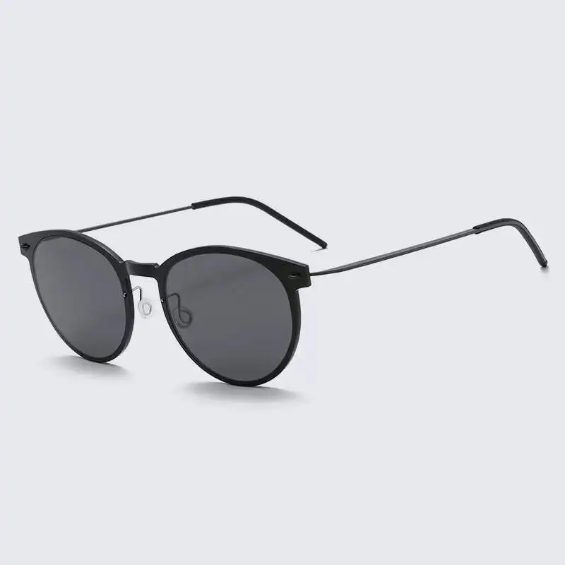 2026 Retro round Polarized Sunglasses for Women Lightweight Screwless Anti-Glare Danish Style Gafas Men De Grau Original Box