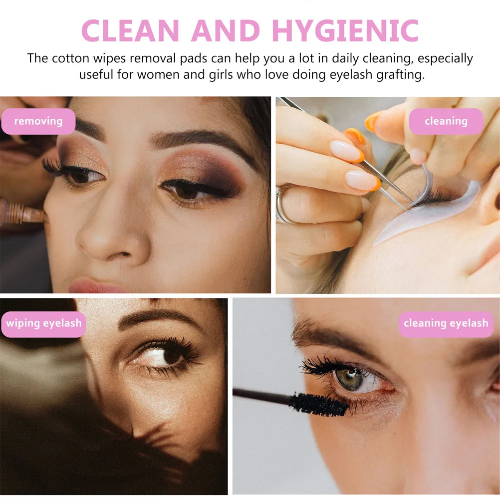 

200pcs Cleaning Pads Cotton Wipes Glue Bottle Remover Eyelash Extension Salon Professional Travel Portable Supply