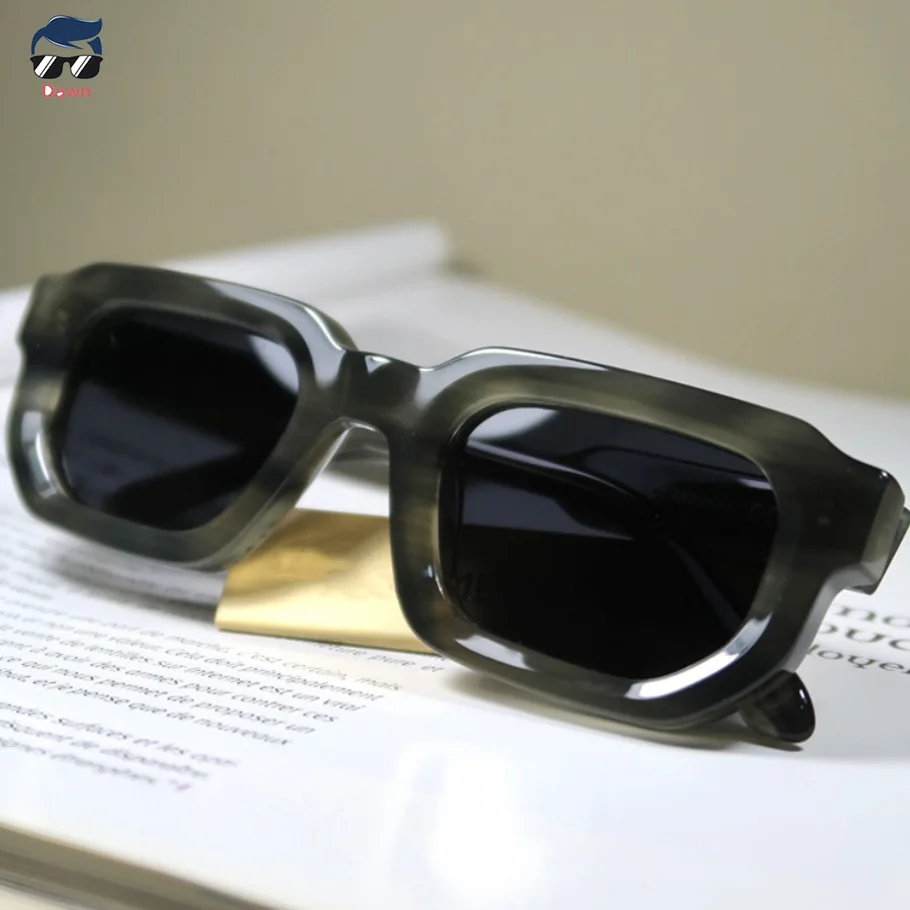 

2025 Polarized Sunglasses UV400,Retro Rectang for W oman man Driving Sunglasses Premium Acetate Anti-Glare Shades