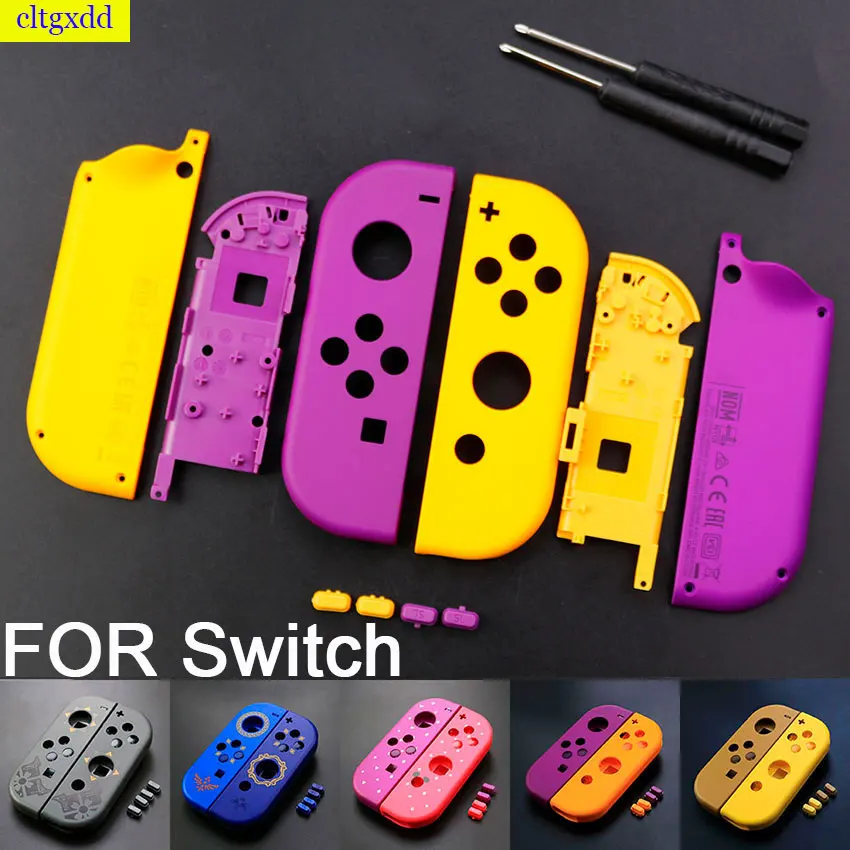 

cltgxdd 1 set FOR Switch NS Joy-Con Joycon Controller Replacement Clear Plastic Case Cartoon 5 Colors