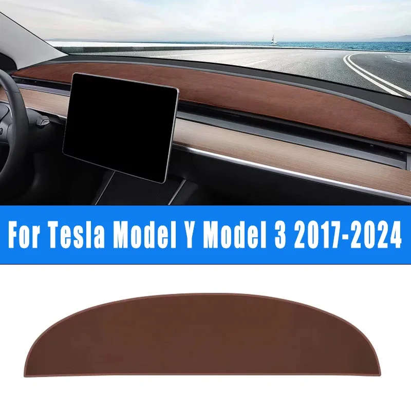 

Car Dashboard Cover Instrument Desk Sun Shade Mat Accessories For Tesla Model Y Model 3 2017-2024 2018 2019 2020 2021 2022 2023