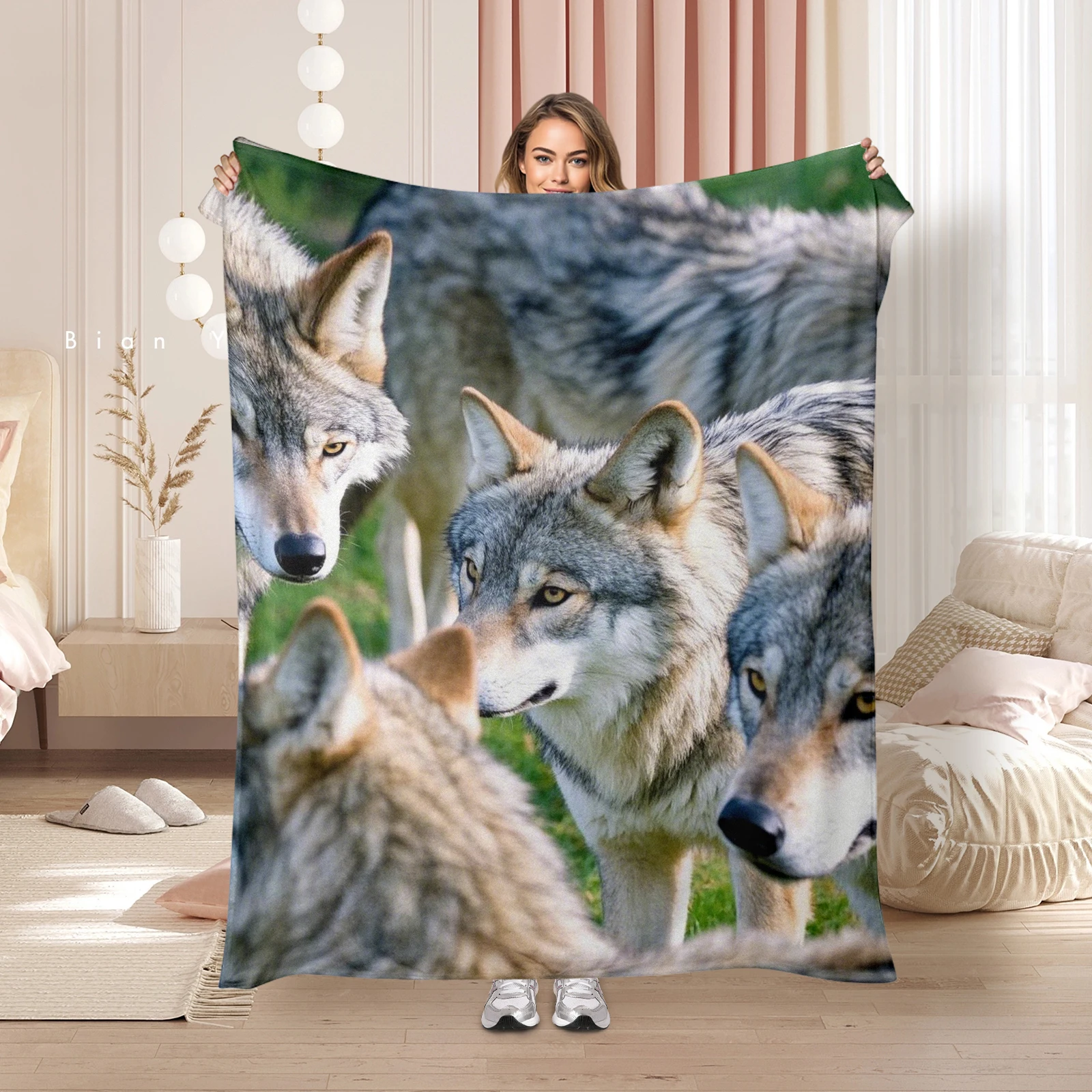 ผ้าห่มธีมหมาป่าสีเทาช่วยให้เด็กๆ สัมผัสประสบการณ์ความสนุกสนานของธรรมชาติที่บ้าน ปลูกฝังความรักต่อสิ่งแวดล้อม