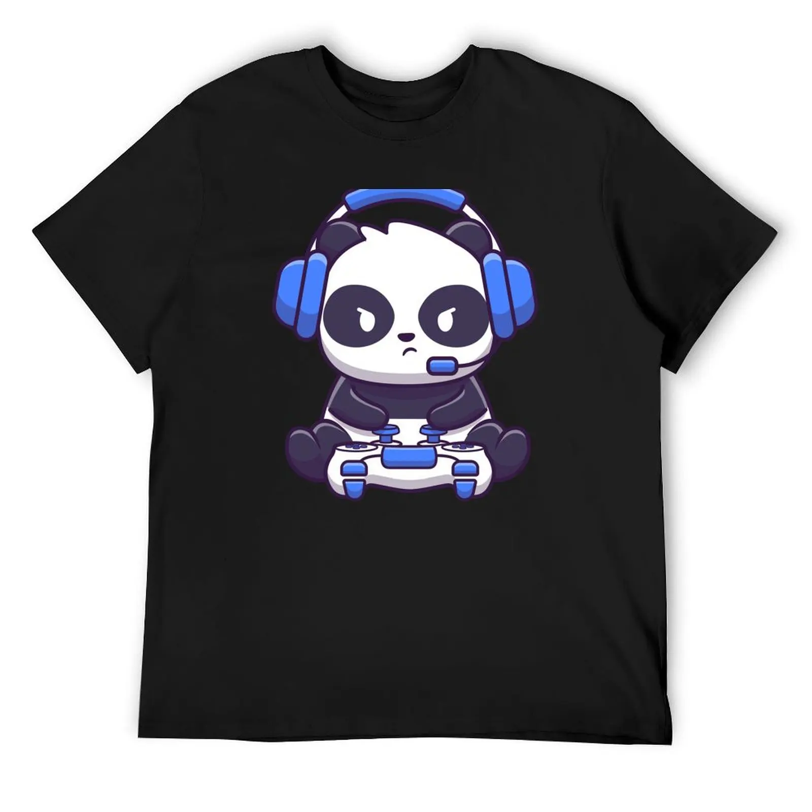 

Gaming Panda T-Shirt street wear blanks hippie clothes mens white t shirts