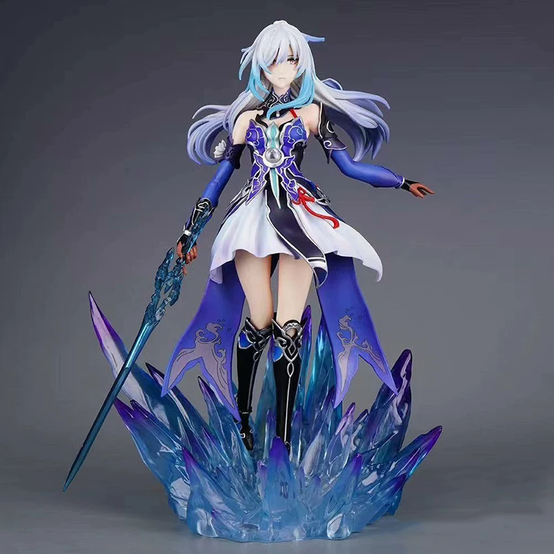 Anime Honkai Star Jingliu Figure Rail Game Figurine Removable Eye Mask Honkai Jingliu Action Figures Pvc Model Statue Toy Gifts