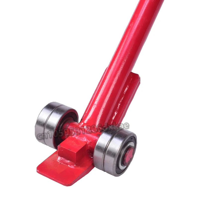 Heavy Duty Wheeled Flat Head Pulley Lifting Crowbar Thickened Seamless Steel Pipe Bearing Crowbar Lifting And Handling Equipment