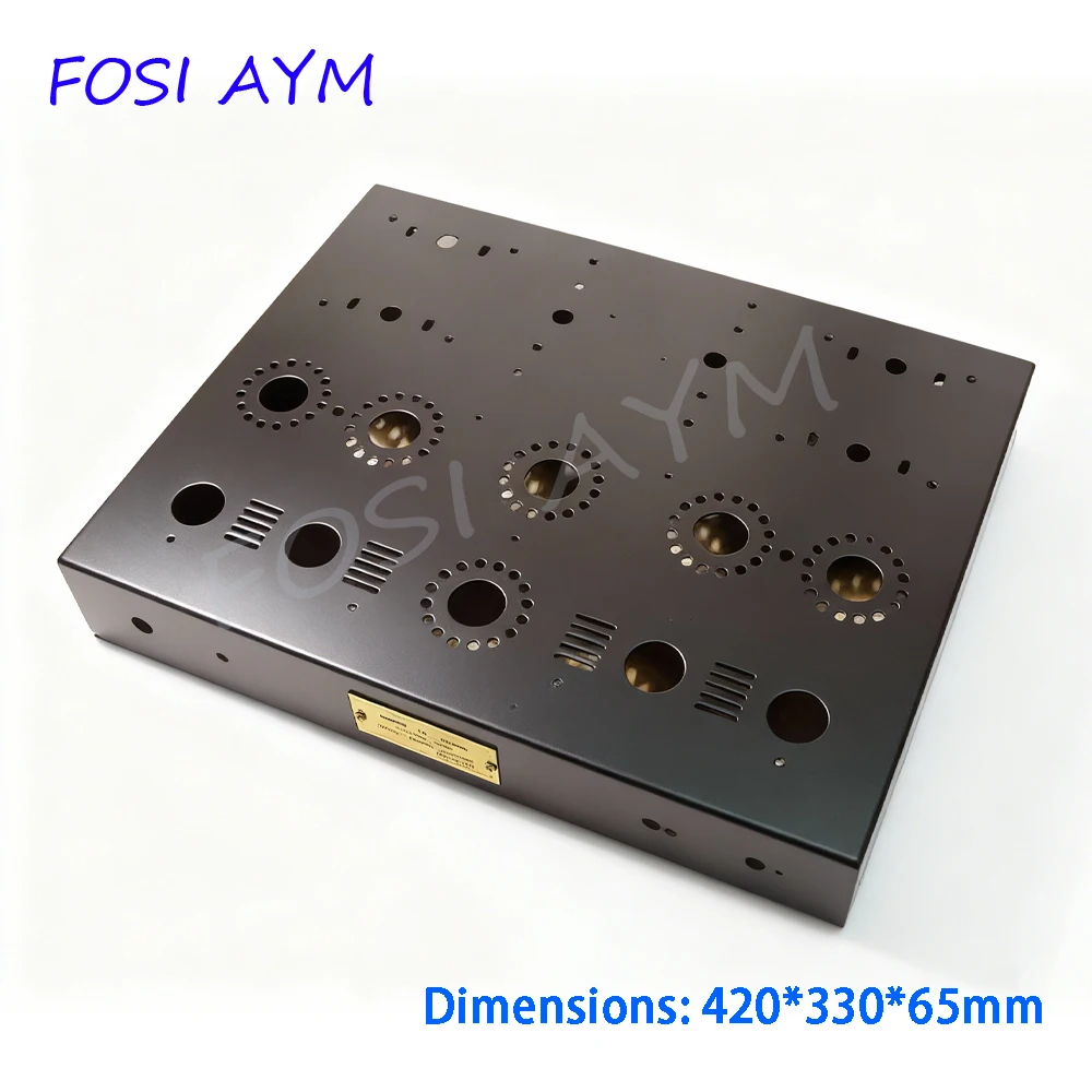 

420*330*65mm FOSI AYM Power Amplifier Chassis Preamplifier Case KT88/EL34 Push-pull Vacuum Tube Amplifier Chassis Shell DIY Box