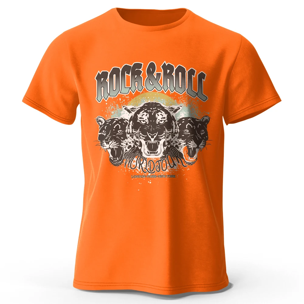 Trendiges bedrucktes T-Shirt aus 100 % Baumwolle, leichtes Rundhals-Kurzarm-T-Shirt, lässiges Unisex-Outfit