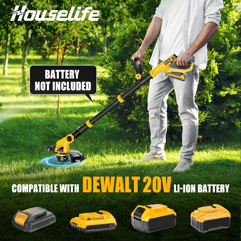 Cordless Weed Trimmer and Leaf Blower Combo, 20V Battery Compatible (Battery Not Included), Lightweight with Auto-Feed