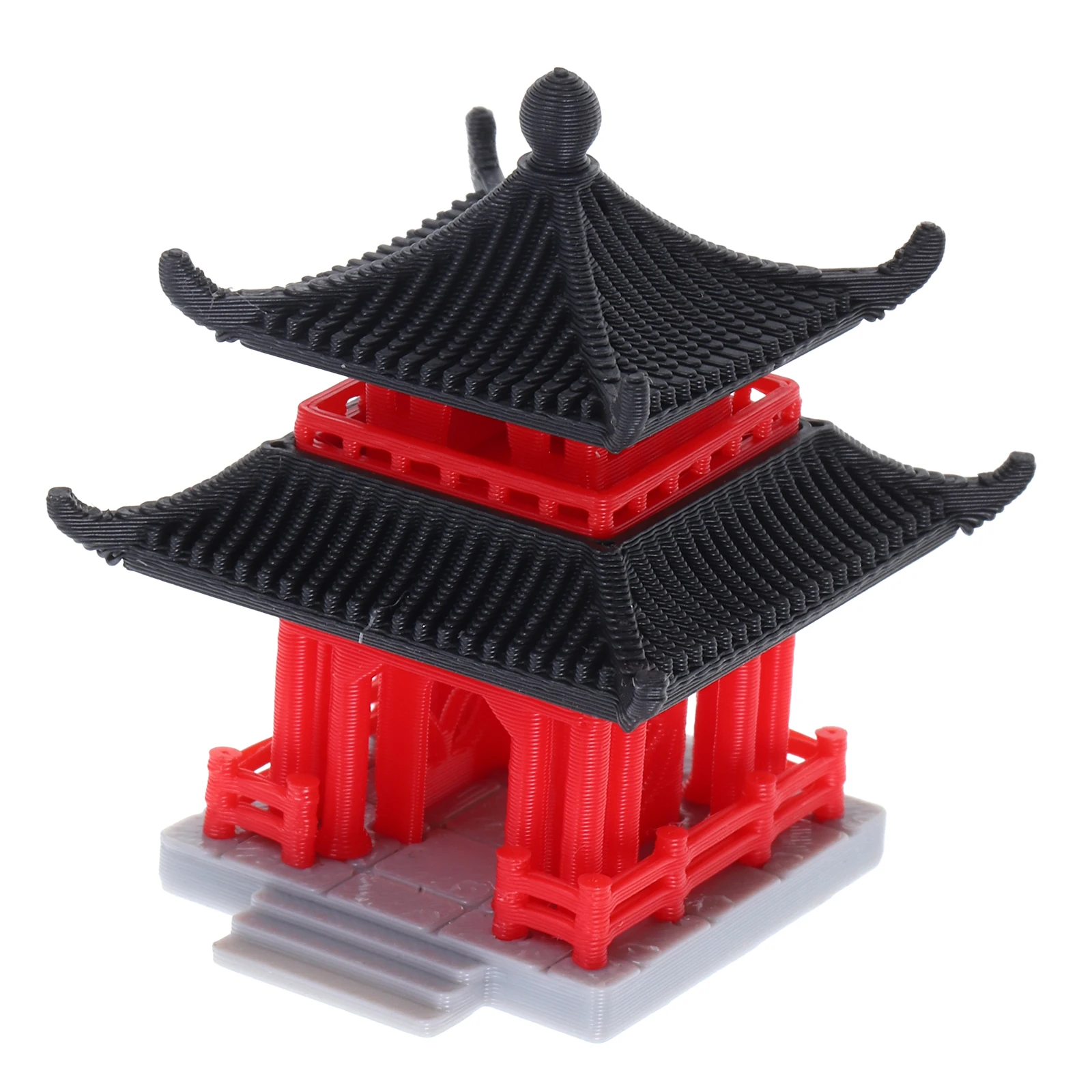 

Ancient Pavilion Decor Exquisite Miniature Model for Fish Tank Bonsai nament Rustic Design Plastic Chinese Statue