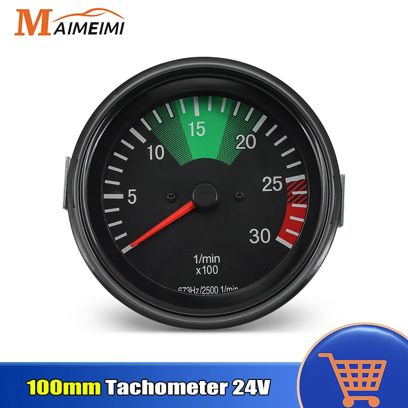 24V 100MM Tachometer For Mercedes Truck Auto Tachometer Instrument Cluster Gauge 0025426916 0015424016 673Hz/2500 Customized