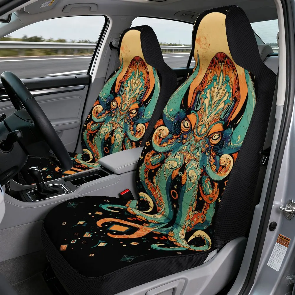 2pcs Octopus Under Harvest Design Front Covers | Comfortable And Fashionable, Lightweight, Machine Washable, Universal Fit For D