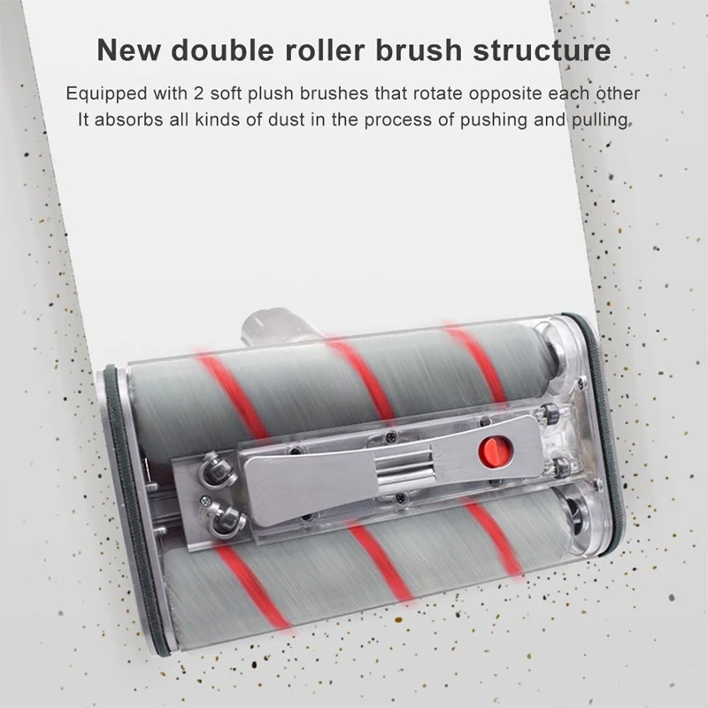 Electric Dual Floor Brush Head For Dyson V8 V7 V10 V11 Vacuum Cleaner Accessories Soft Sweeper Roller Suction Head