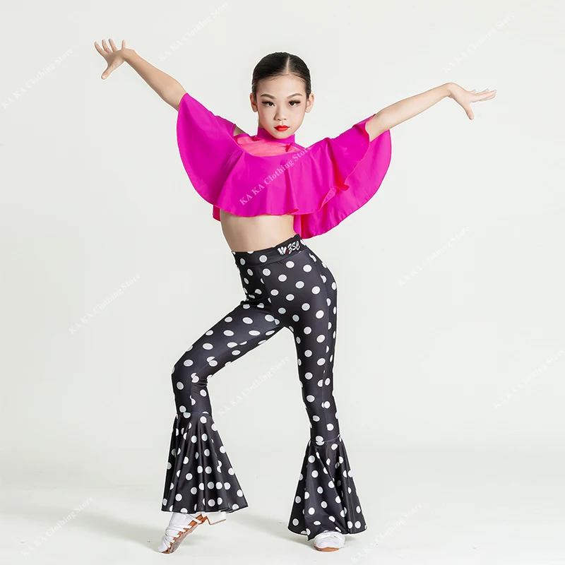 Kids Cha Cha Samba Rumba Salsa Tango Dance Clothes Girls Competition Party Ballroom Latin Dance Costume Child Practice Dresses