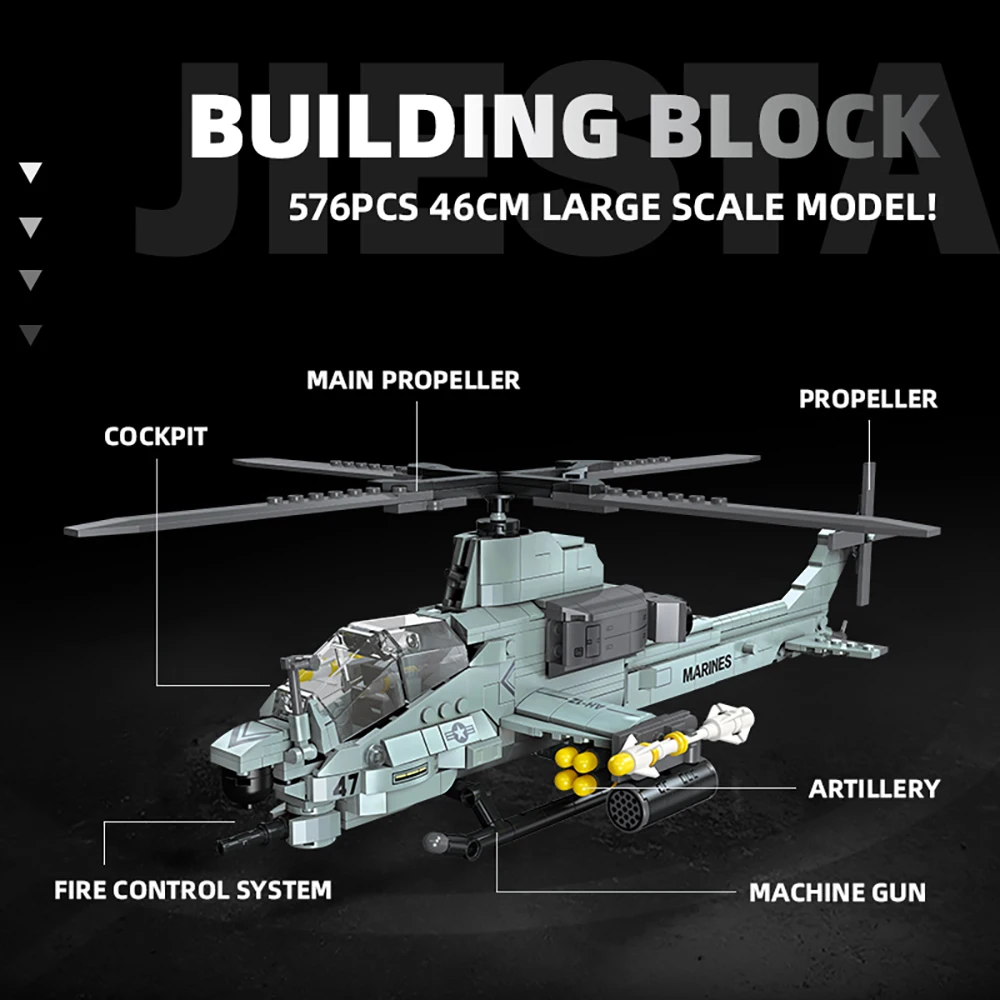 항공 모델 제작 키트 AH-1 헬리콥터 및 F4U 코세어 항공기 DIY 3D 조립 세트 성인 취미가를 위한 수집용 디스플레이