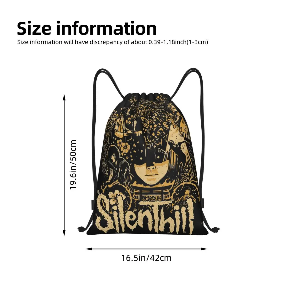 Permainan Horor Silent Hill F Tas Serut Olahraga Gym Sackpack Hinako Shimizu Tas Tali untuk Berlari