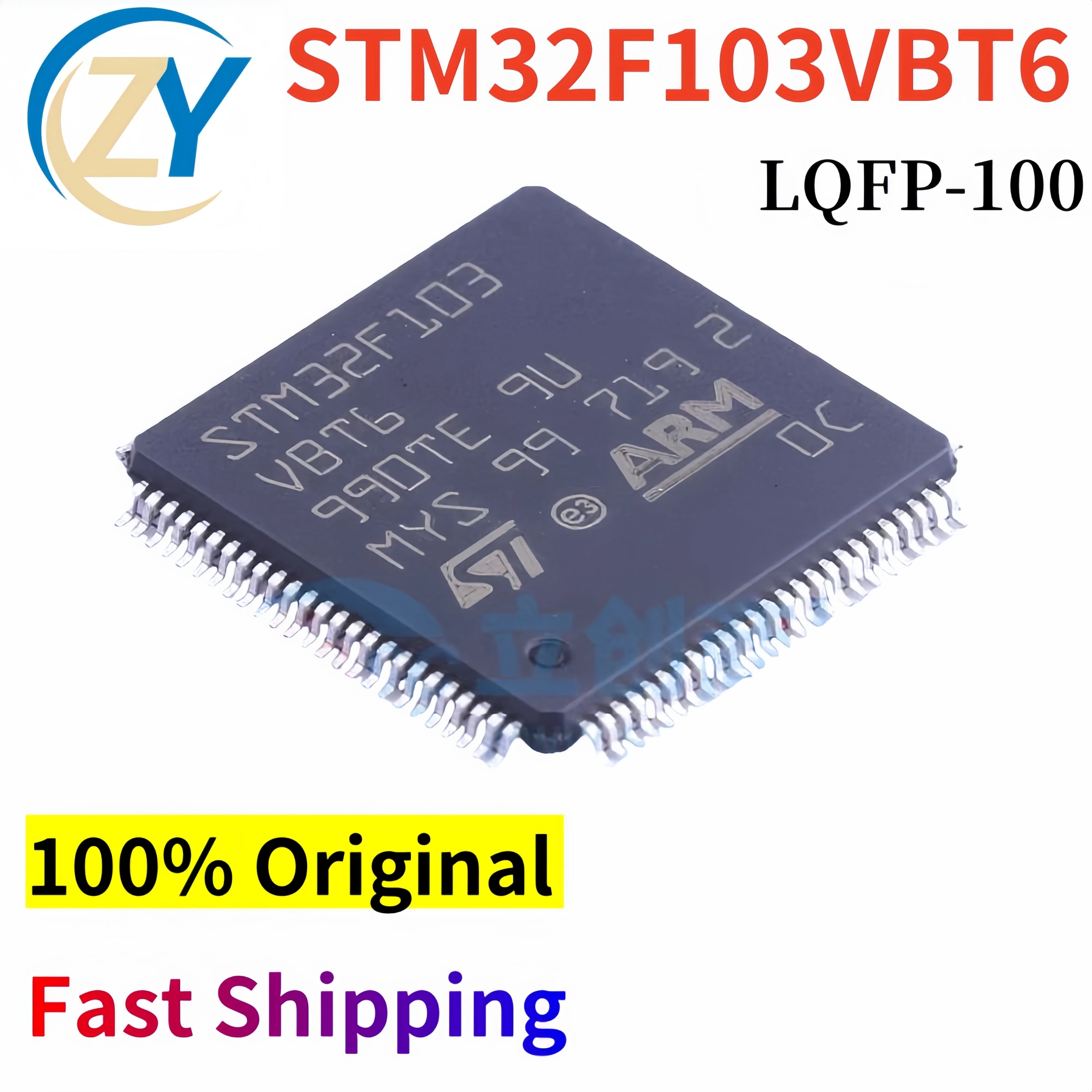 (2pcs) STM32F103VBT6 32-Bit MCU STM32F103 LQFP100 Cortex M3 128K 100% Original & In Stock