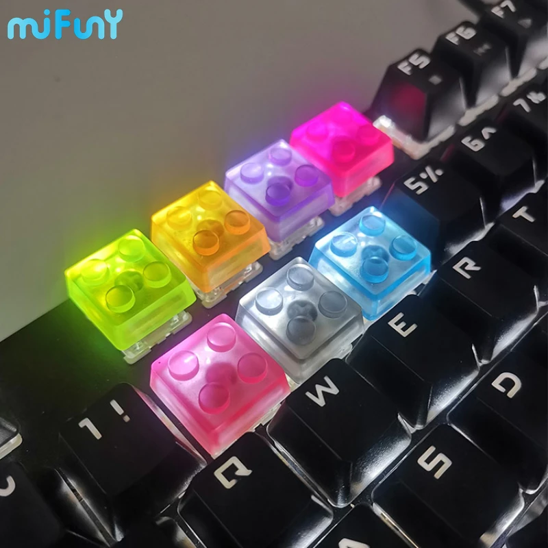 

Cute Original Building Block Point Keycap Transmitting Personality Artisan Dwarf Axis Custom Mechanical Keyboard Accessories