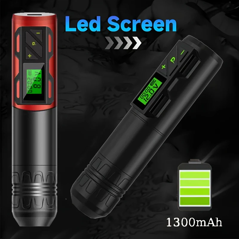 

Wireless Digital LED Display USB Charging Rotating Tattoo Machine 1300mAh Lithium Battery Long Battery Life Suitable for Artists