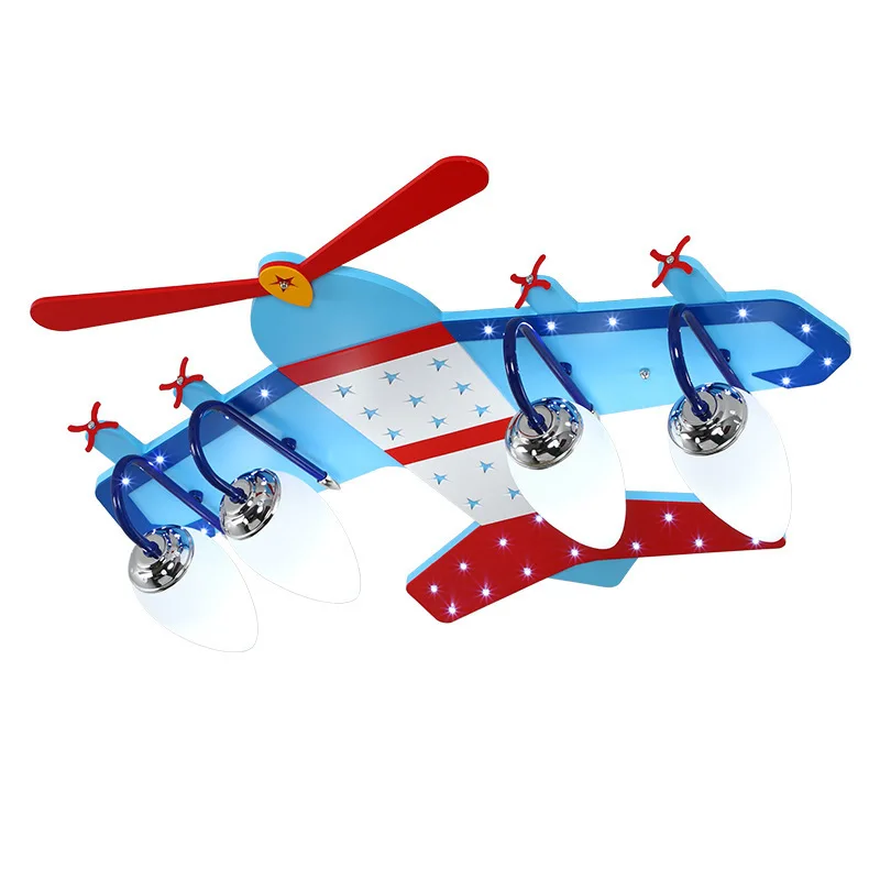

Kids room ceiling lights boys creative airplane lights bedroom dimming LED eye protection lights girls cartoon room lamps