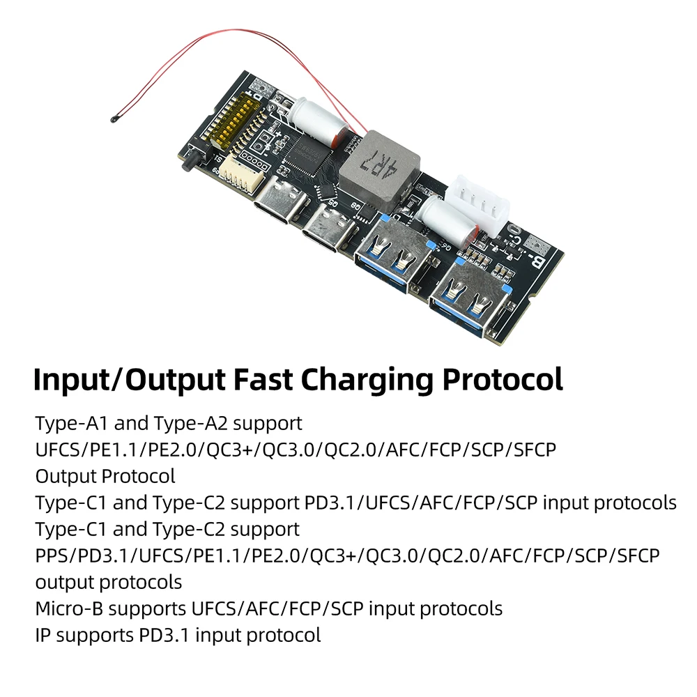 3-5S PD 100W Power Bank Module With MPPT Solar Charging DIY Mainboard For Lithium Battery Protection And Fast Charging