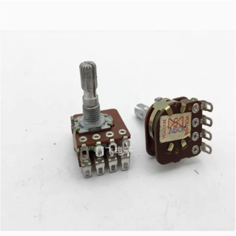 1 PCS Taiwan Songhui RK16 Dual Potentiometer A50K * 2 with Pull 41 Positioning Shaft Length 20MM Sawtooth