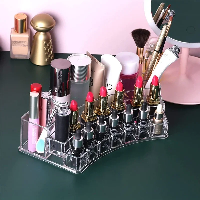 Permanent Makeup Pigment Cups Caps Storage Container Rack Holder Stand 1pcs 16Holes/18Holes Acrylic Tattoo Ink Cup Crystal Box