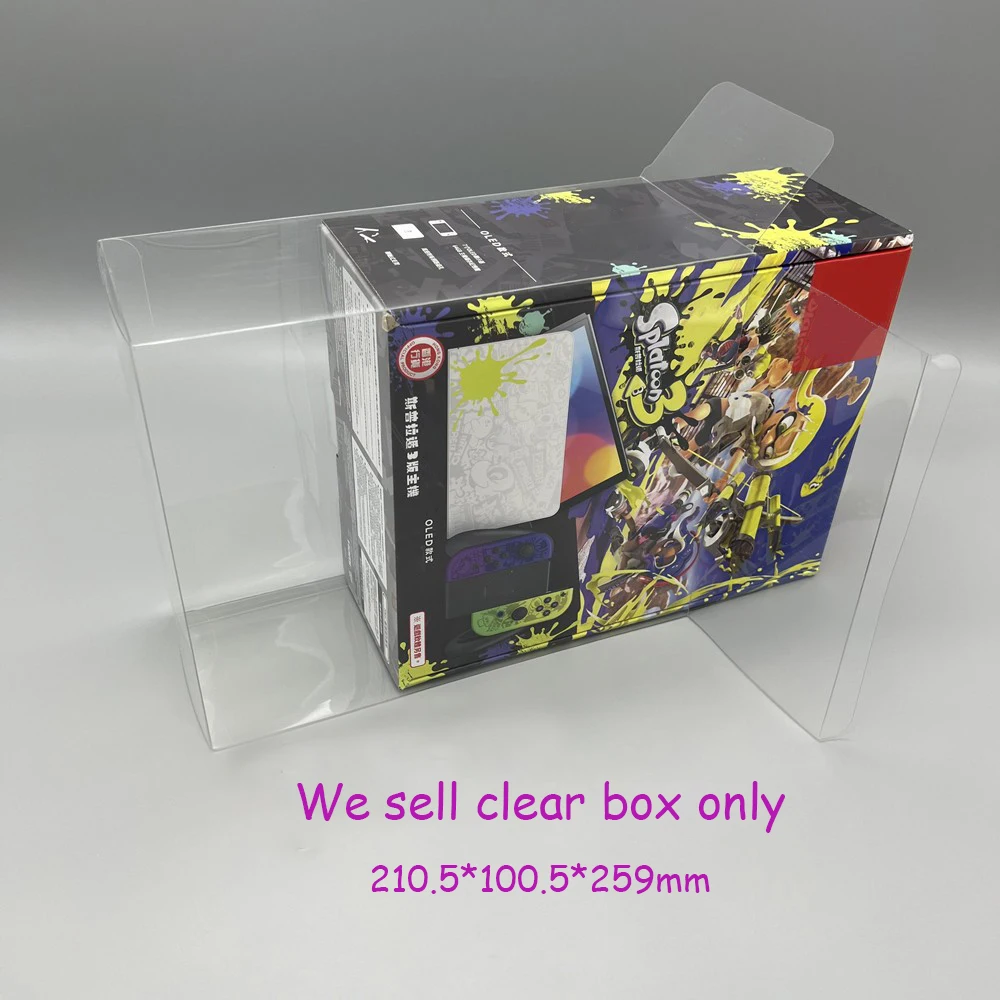 

30pcs Transparent Clear box For SWITCH NS OLED Splatoon3 Protection storage cover Display PET plastic box