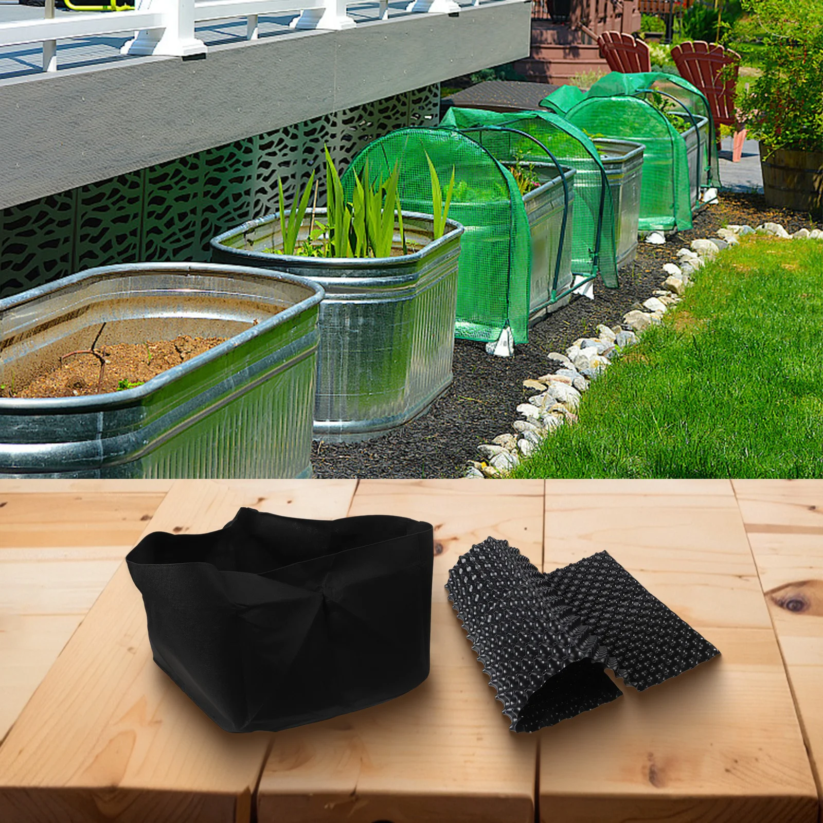 

Metal Planting Box Accessories Featuring Geotextile Layer and Water Leak Prevention Board for Healthy Plant Growth