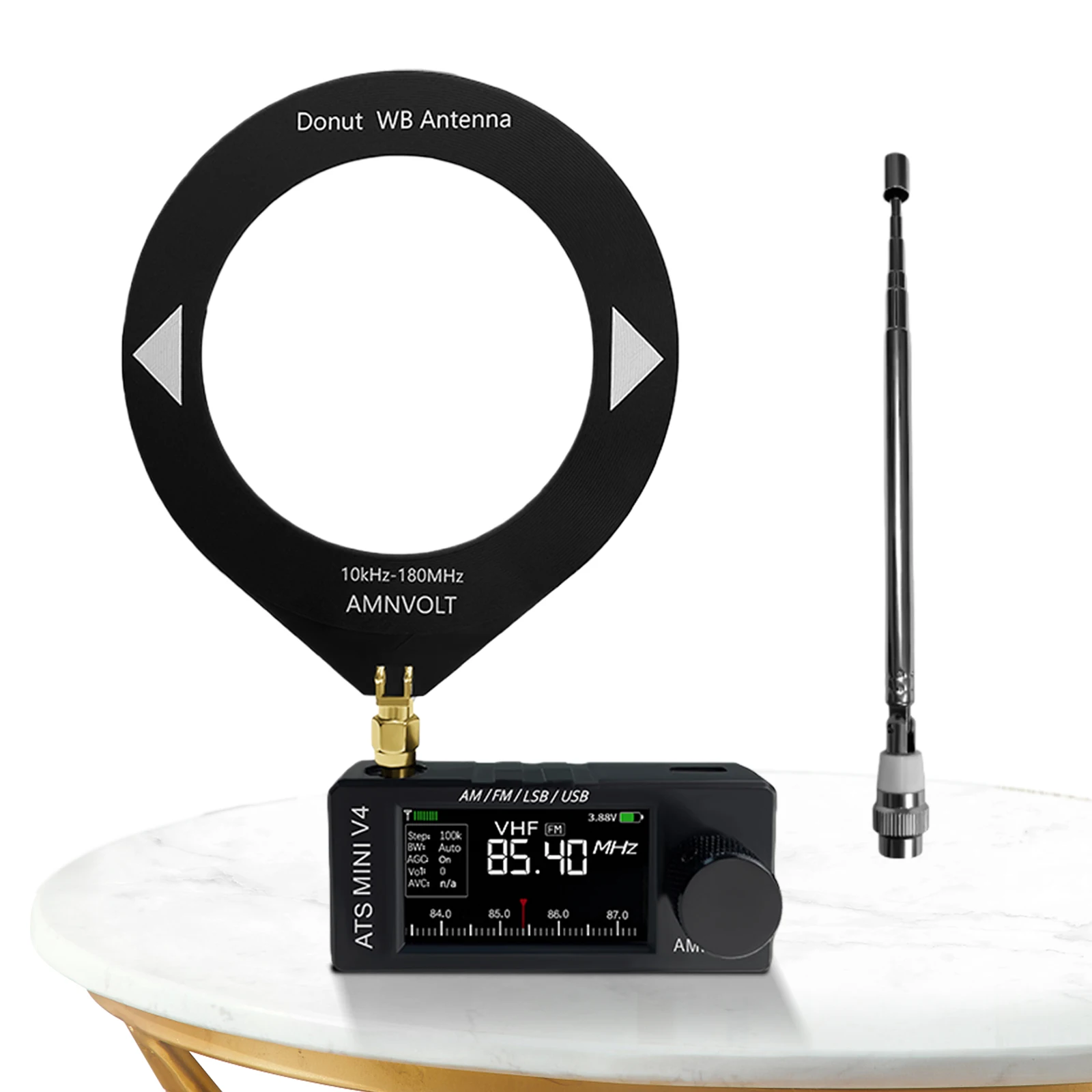 

Радиоприемник AMNVOLT V4 ATS MINI SI4732 с усилителем для наушников, вседиапазонный DSP-радиоприемник FM AM SSB LSB USB, карманный радиоприемник для использования в помещении