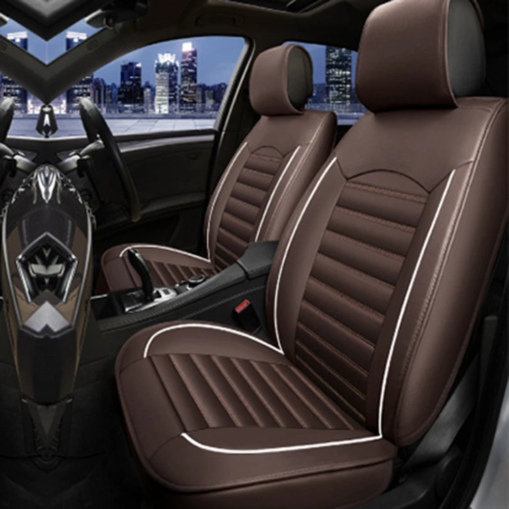 

Full Set Automobile Seat Protection Cover Soft Leather Vehicle Seat Covers Car Seat Cover Protector Fit for Auto Most Truck Vans