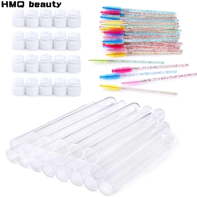 Reusable Eyelash Mascara Wand Tube Empty Eye Lashes Brushes Bottle Hand-made Eyebrow Brush Applicator Dust-proof Makeup Tools