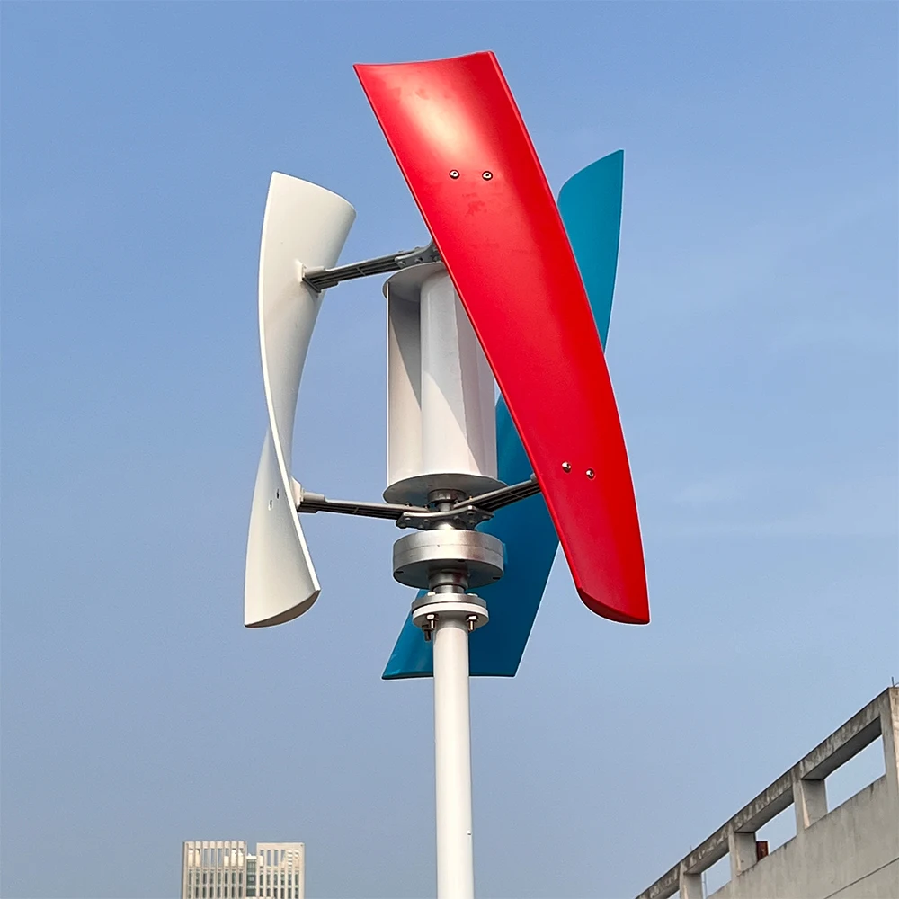 CE Roof Mount Residential 5000W-10000W 12V-220V Vertical Axis Efficient Wind Turbine Generator For Home Use high efficiency